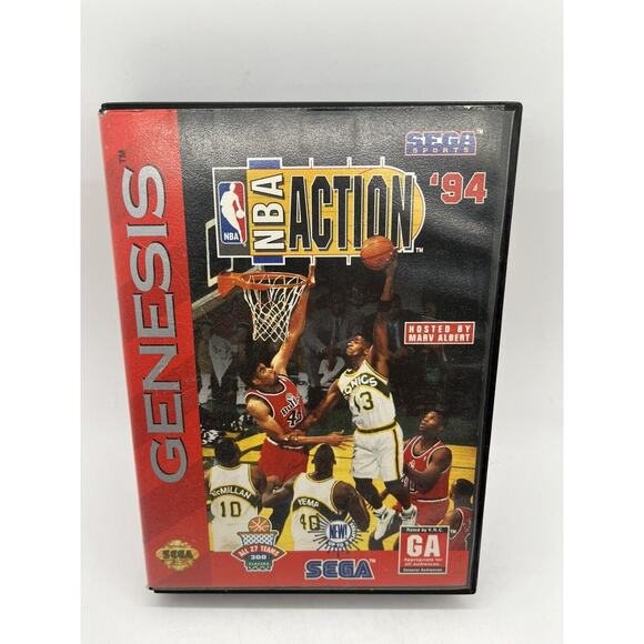 NBA Action '94 (Sega Genesis, 1994) Complete Tested - Picture 1 of 12